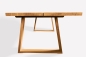 Preview: Set: Küchentisch + Sitzbank mit Trapez Gestell aus Massivholz Eiche 40mm klar lackiert